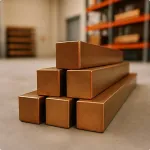 Квадрат бронзовый 136х136 мм БрАЖ9-4 прессованный полутвёрдый ГОСТ 1628-2019
